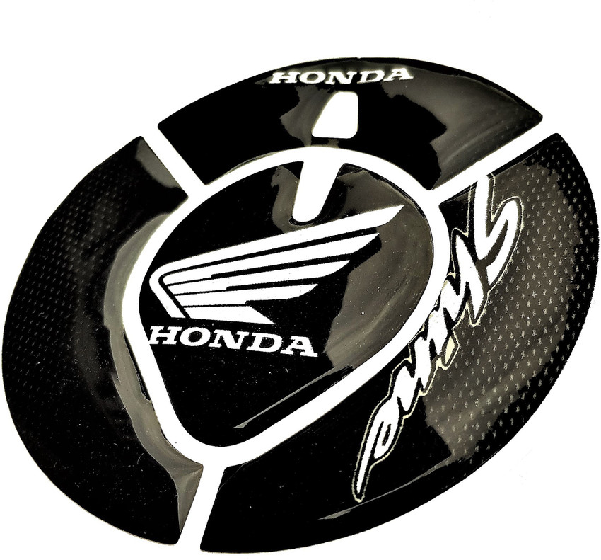 Cubeon 3D Fuel Tank Cap Pad BLACK For Honda Shine Bike Tank Pad