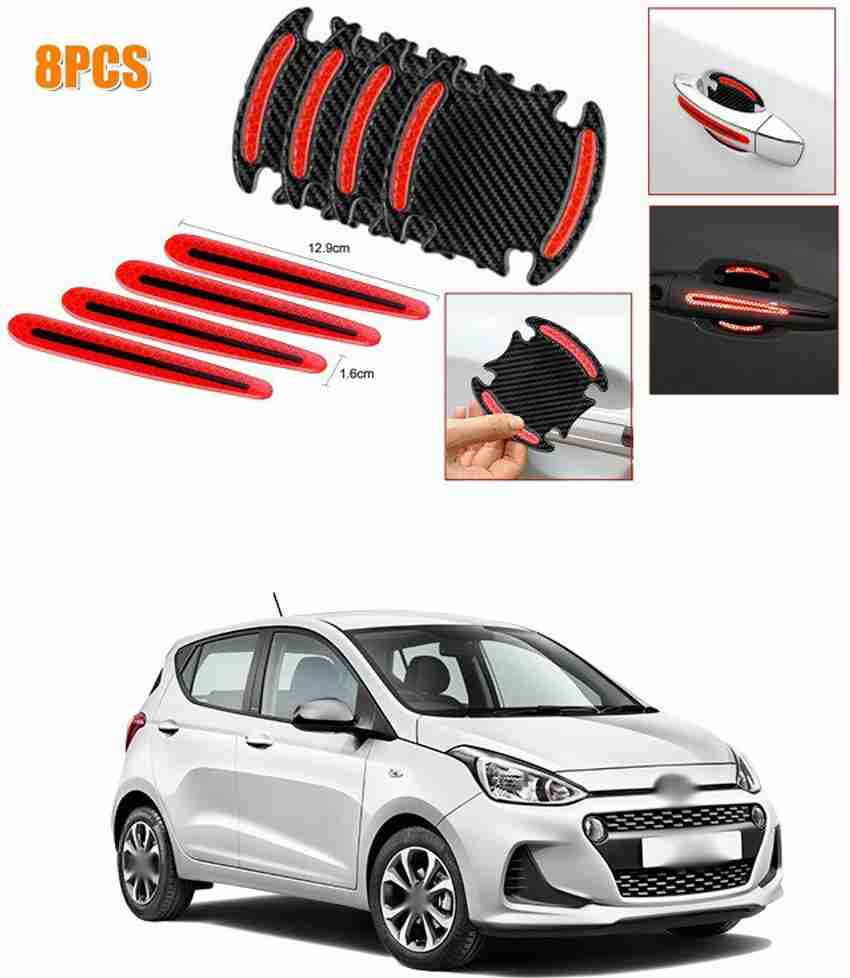 XZRTZ 8pcs Universal 3D Carbon Fiber Texture car Door Handle Door