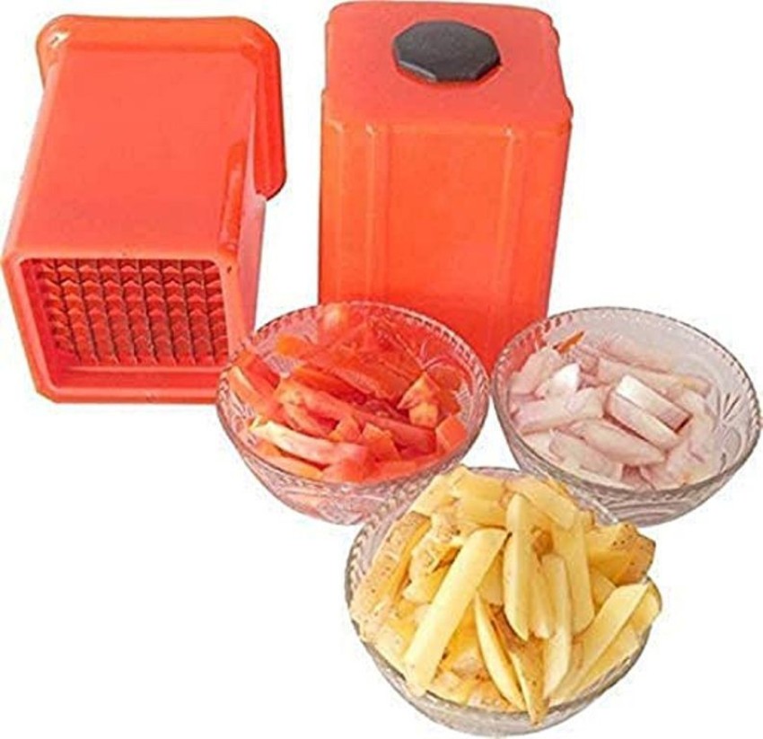 Potato Chipser, French Fries Chips Maker Machine with handal, Snacks  Finger, Potato Finger Chips Cutter -ABS (Pack of 1)