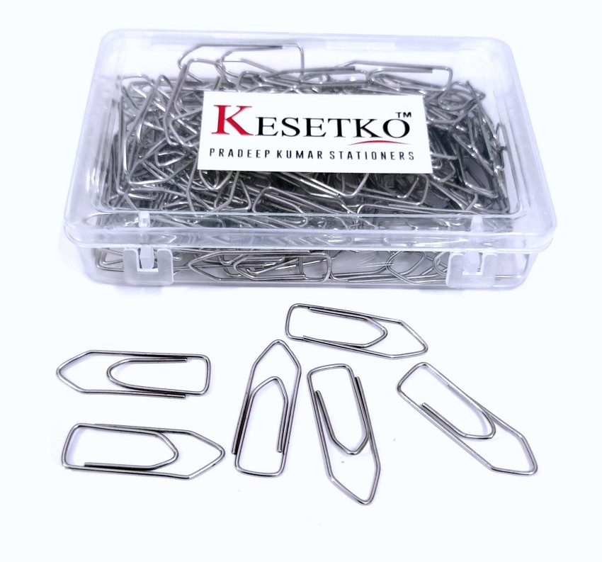 Gem Paper Clips, Plastic, Medium size, Assorted Colors, 500/Box