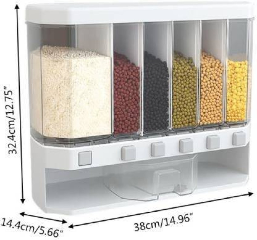 Hemovia Plastic Cereal Dispenser - 1000 ml Price in India - Buy Hemovia Plastic  Cereal Dispenser - 1000 ml online at