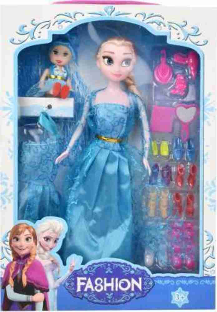 Holie creation Frozen Doll Fashion Doll with Dresses Makeup and Cute Doll Accessories Style Wardrobe Doll Set for Girls Doll Toy for Kids Girls and