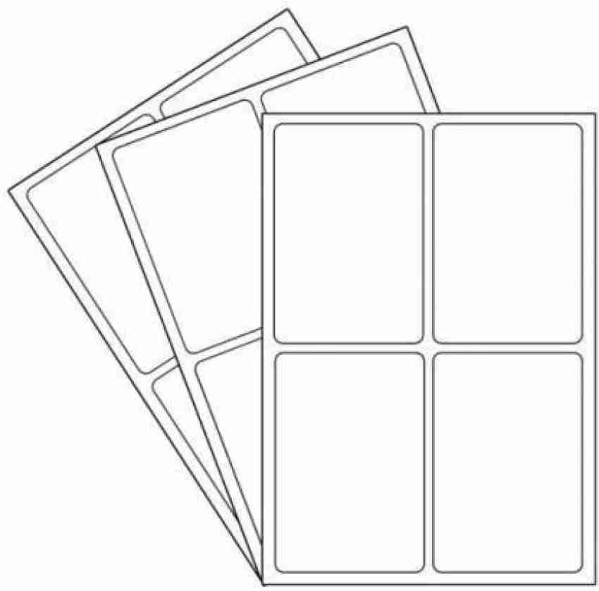 A4 Size White Self Adhesive Label/Sticker for Printer 4 Sticker Per Sheet -  100 Sheets Pack at Rs 275/pack, Borivali, Mumbai