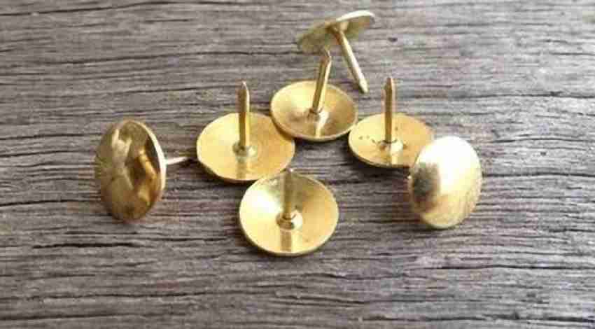 KESETKO® Gold Tone Thumbtacks, Thumb Pins, Drawing Pins, (1200