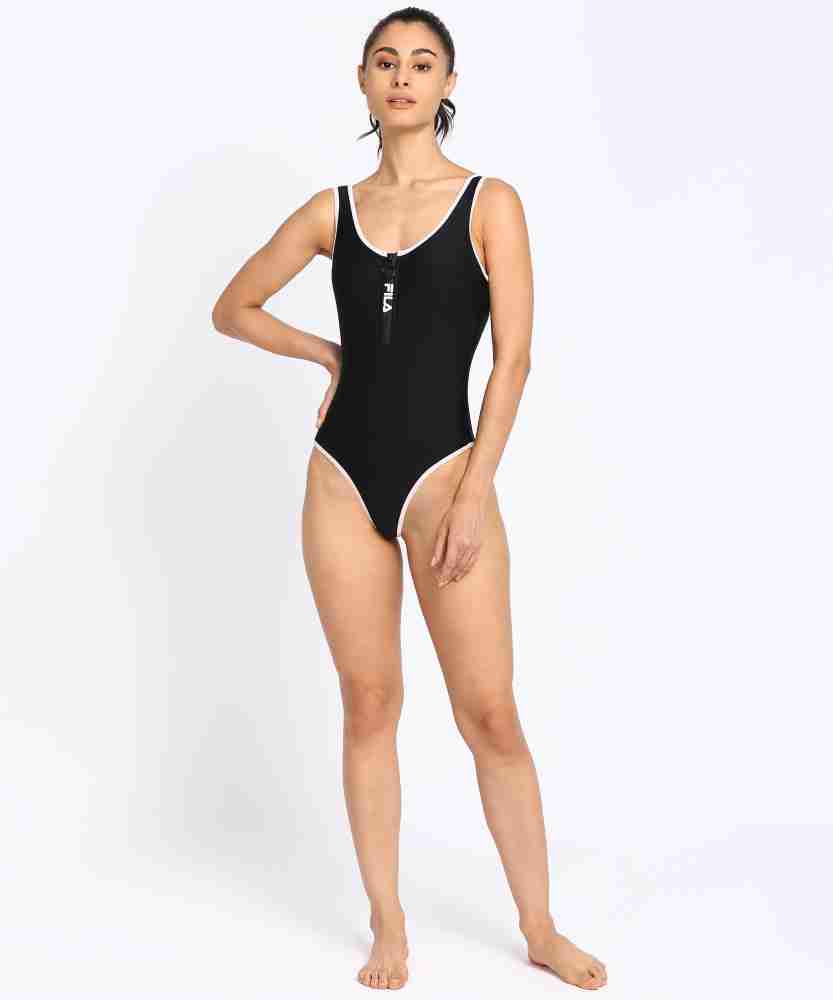 Fila Girl's Black & Pink One Piece Bathing Suit / Size 14