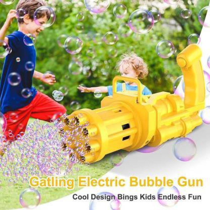 NHR 32 Hole Electric Bubble Gun with Solution for kids, Gatling