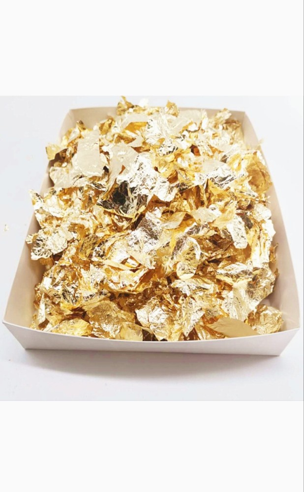 Metallic Foil Schabin Gilding Imitation Silver Leaf Flakes 10gm