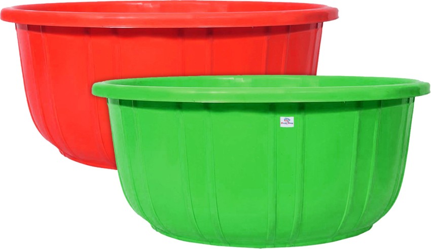 Heart Home 40 Lt. Multipurpose Unbreakable Plastic Tub, Bath Tub, Washing  Tub- Pack of 2 (Green & Red) Price in India - Buy Heart Home 40 Lt.  Multipurpose Unbreakable Plastic Tub, Bath Tub