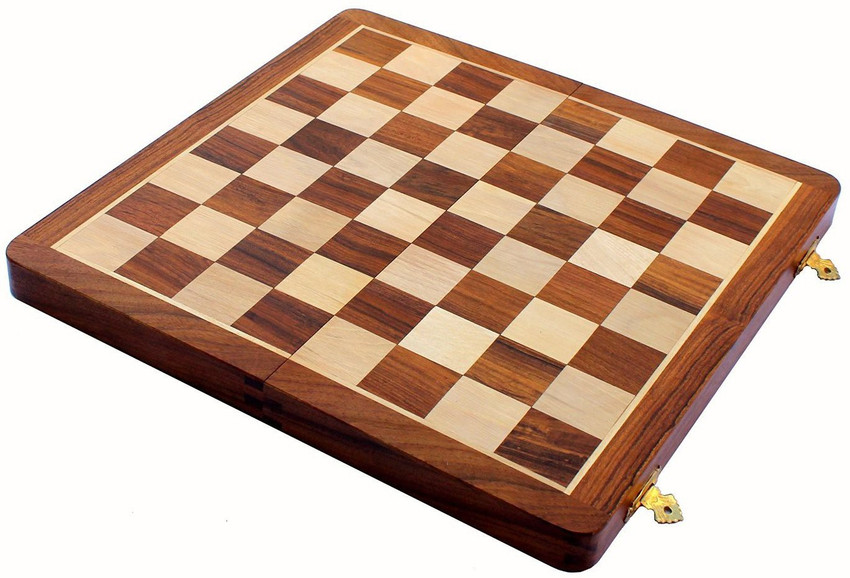 StonKraft - 12 x 12 Stone Inlaid Chess Game Board with Wooden