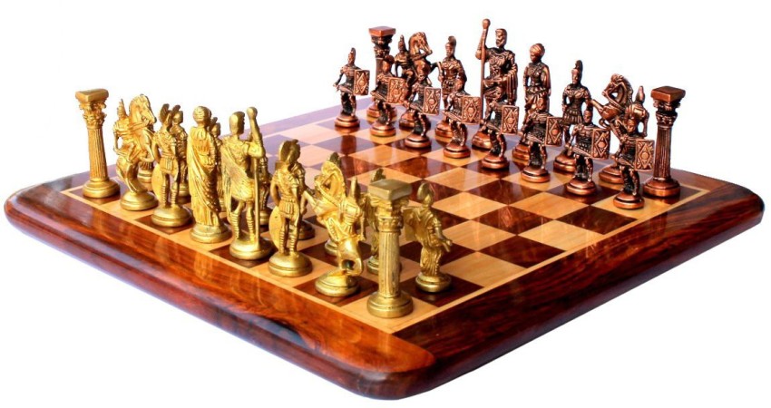 Stonkraft 19 x 19 Genuine Leather Roll-Up Tournament Chess Set - with  Wooden Chess Pieces - Dark Tan Color - StonKraft