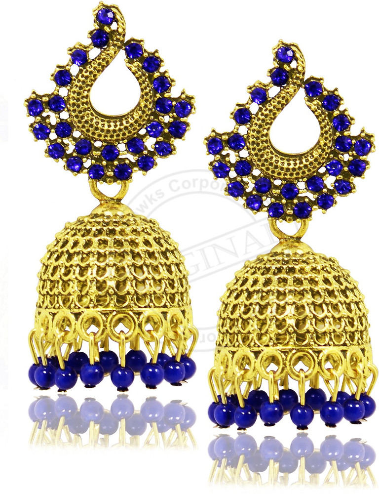 Golden jhumke sales new design