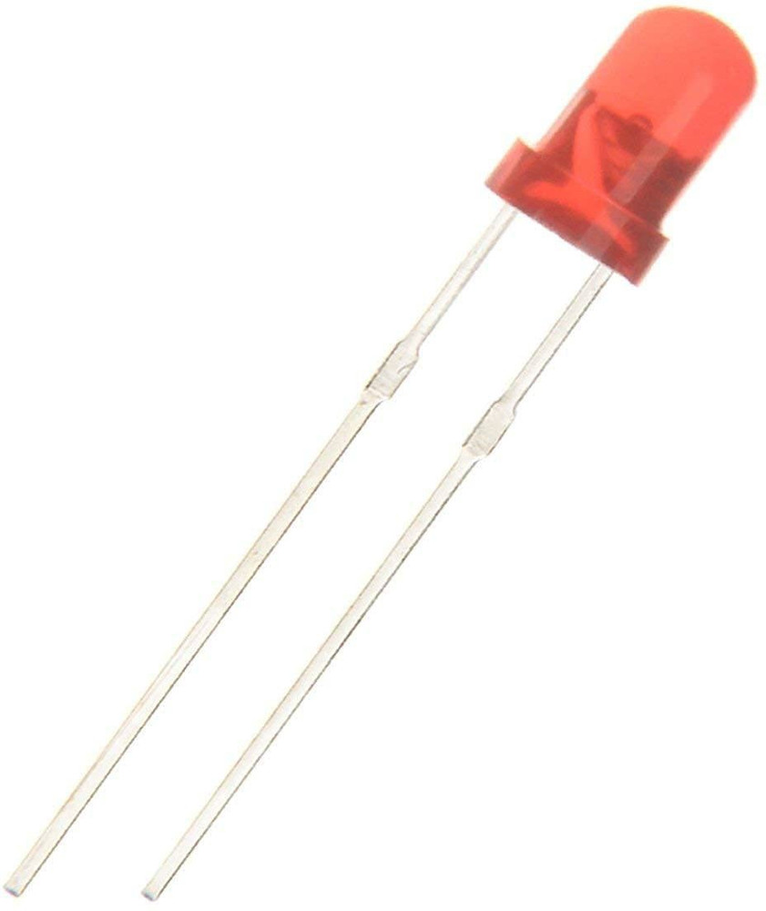 INVENTO 10 Pcs 5mm Round Diffused Red Color LED Light Bulb Lamp