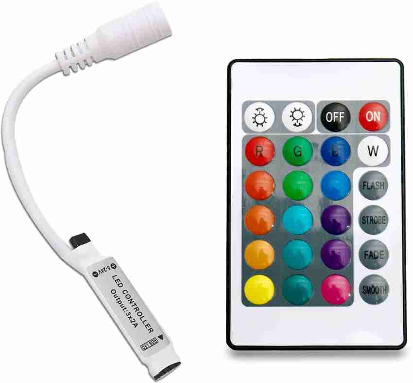 Electronic Spices 12V DC Mini LED Strip RGB Remote Controller 24-Key RF  Wireless Remote For RGB LED Light Strip Light Electronic Hobby Kit Price in  India - Buy Electronic Spices 12V DC