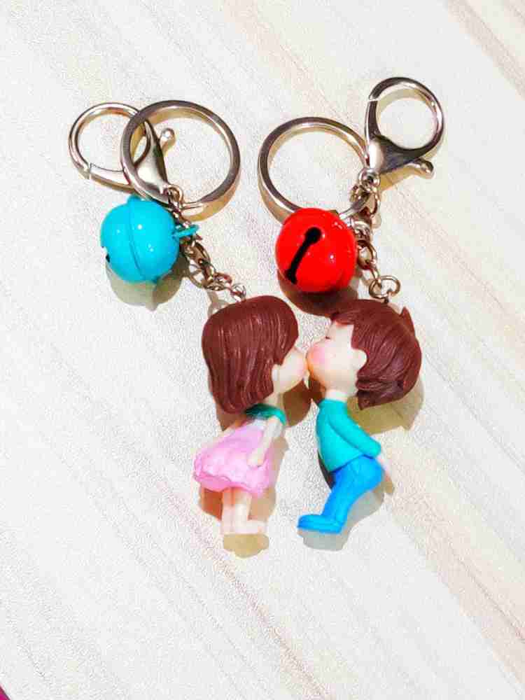 Priceless Deals Cute Kissing Couple Cartoon Doll Key Chains Key