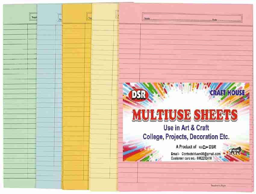 Eclet 40 pcs yellow Color Sheets 170-220 GSM Copy