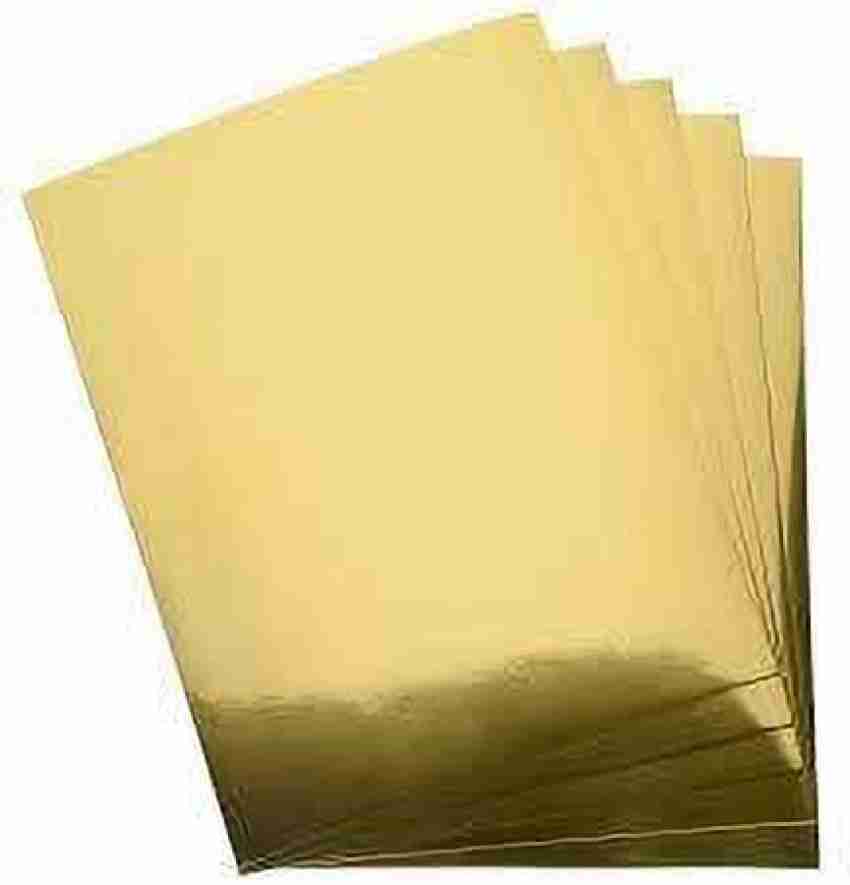 Gold Leaf Crushed Handmade Paper For Art & Craft Projects  Pack Of 20 Pcs NA A4 279 gsm Craft paper - Craft paper