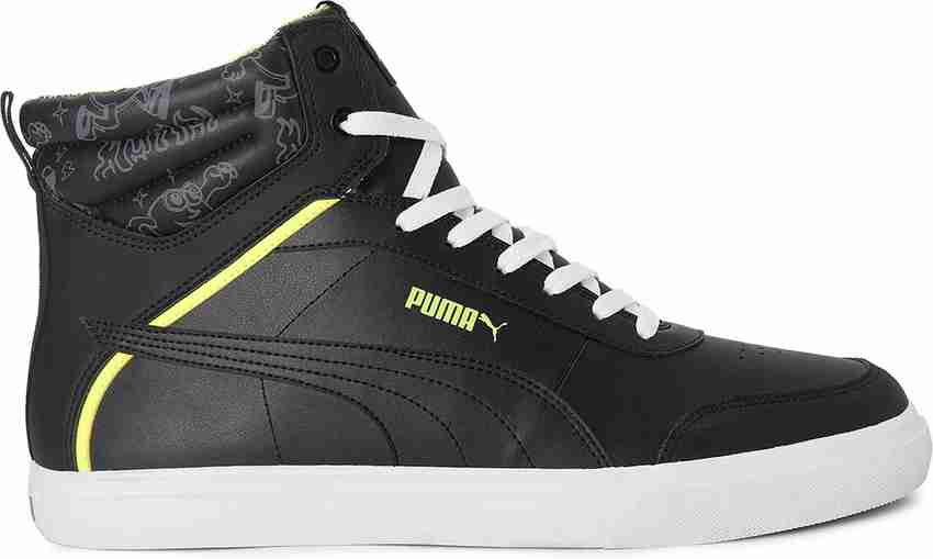 Black leather high top 2025 pumas