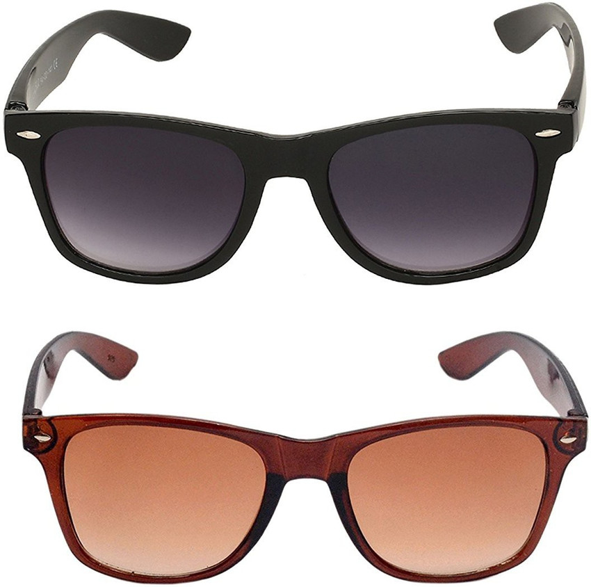 Mens brown sale wayfarer sunglasses