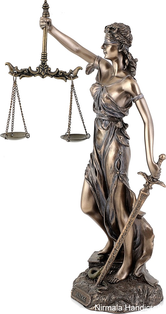 blind lady justice statue drawing