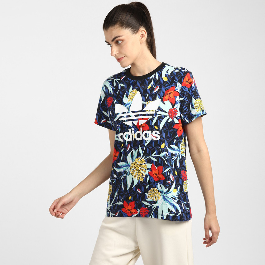 ADIDAS ORIGINALS Printed Women Round Neck Multicolor T-Shirt - Buy ADIDAS  ORIGINALS Printed Women Round Neck Multicolor T-Shirt Online at Best Prices  in India | Flipkart.com