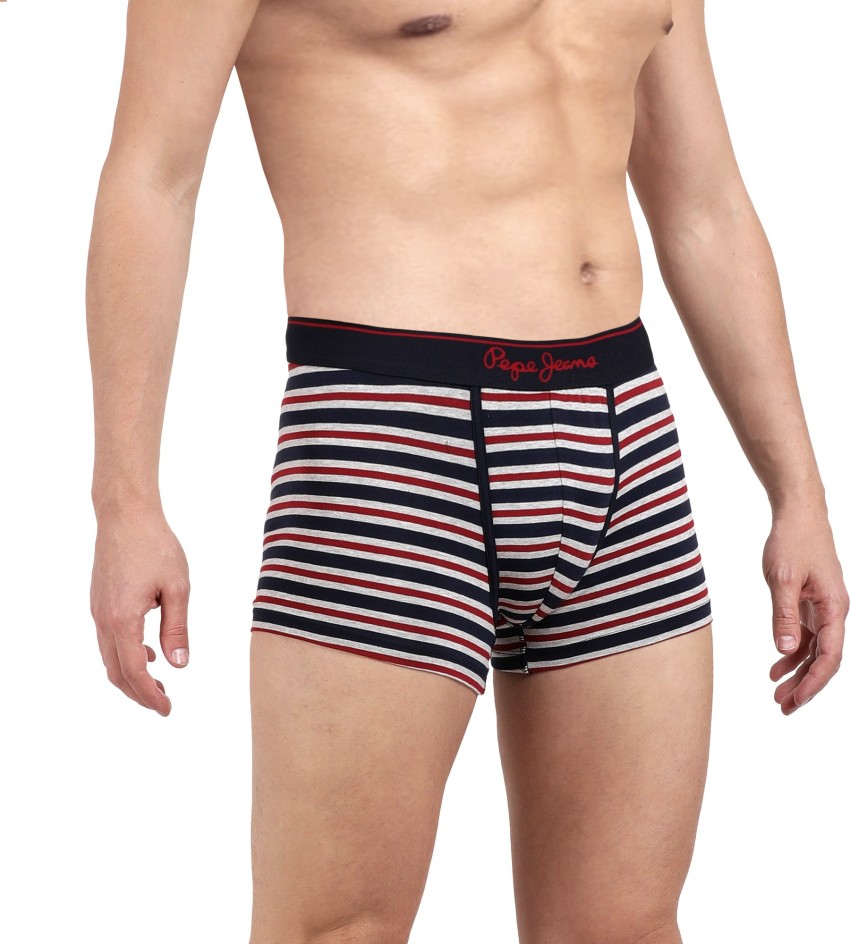Pepe Jeans Men's Trunks, 3 Pack - Underwear, Cotton, Logo