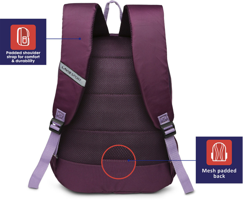 Lavie purple backpack hotsell