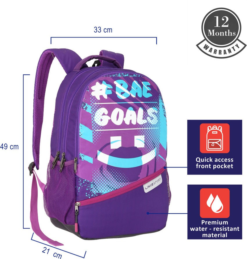 Lavie purple backpack hotsell