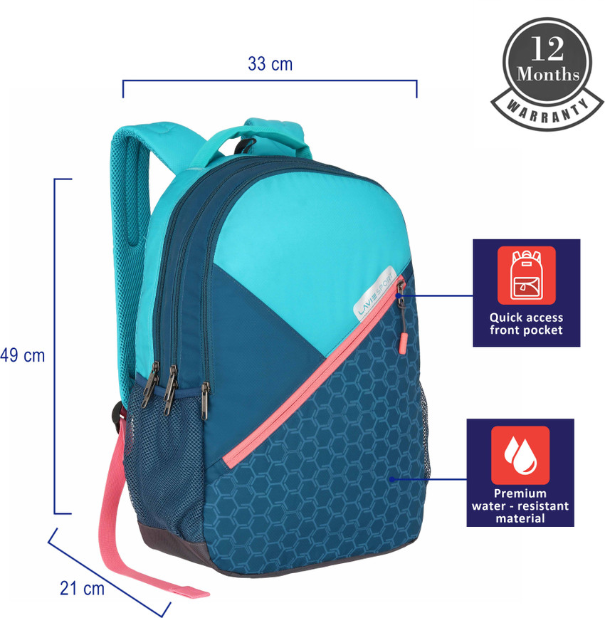 Lavie Sport Fuji Backpack 33.957 L Backpack Teal Price in India