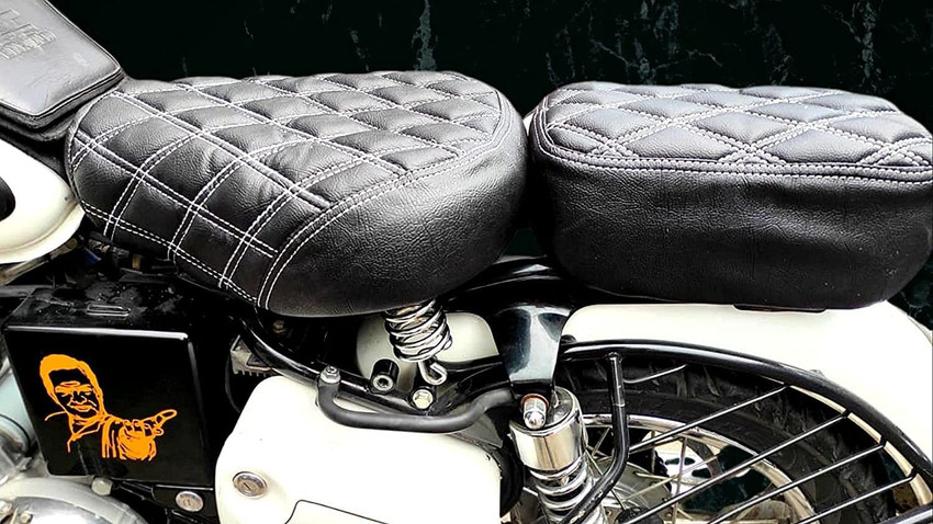 Royal enfield classic 350 seat cover price clearance