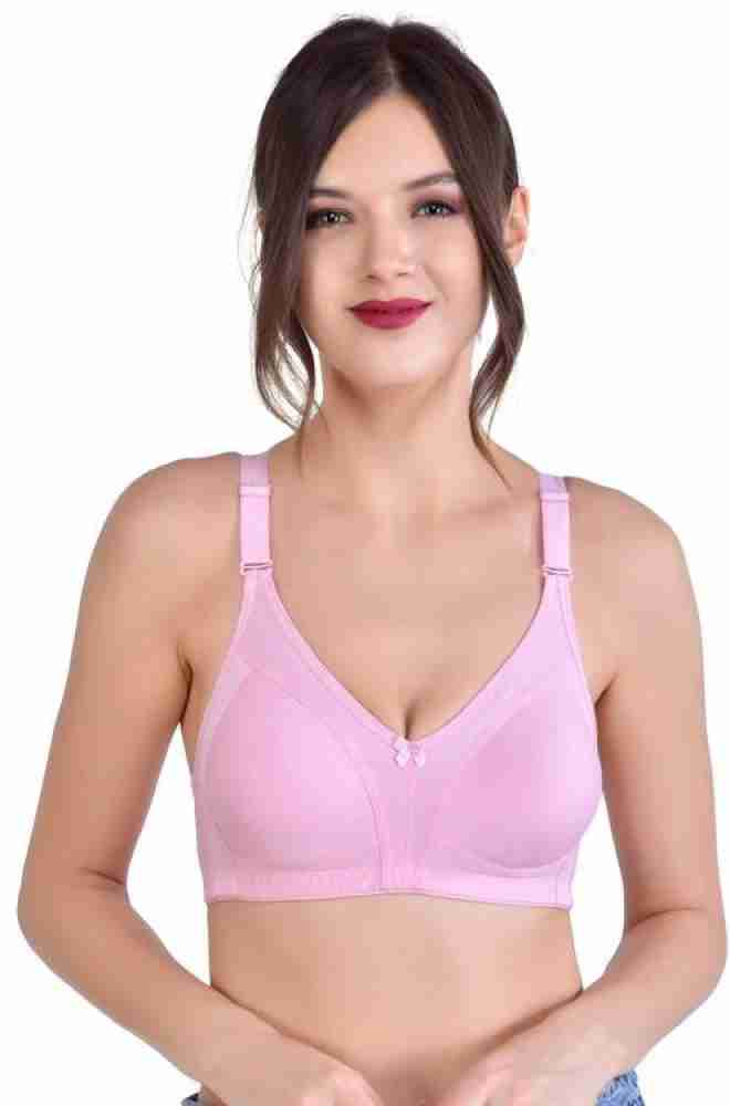 Featherline Perfect Fitted Poly Cotton Non-Padded Non Wired Seamless Full  Coverage Womens Minimizer Bra
