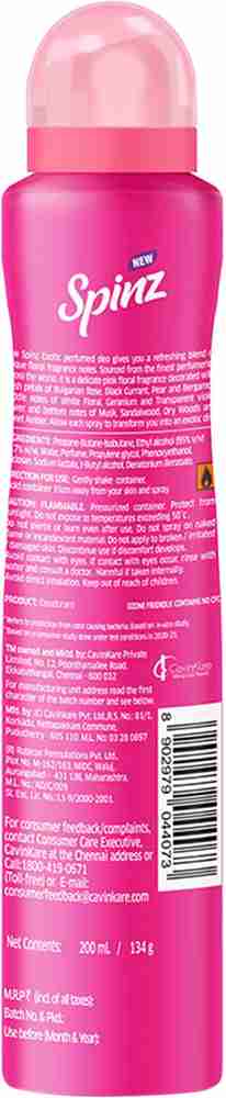 Spinz deo on sale pink