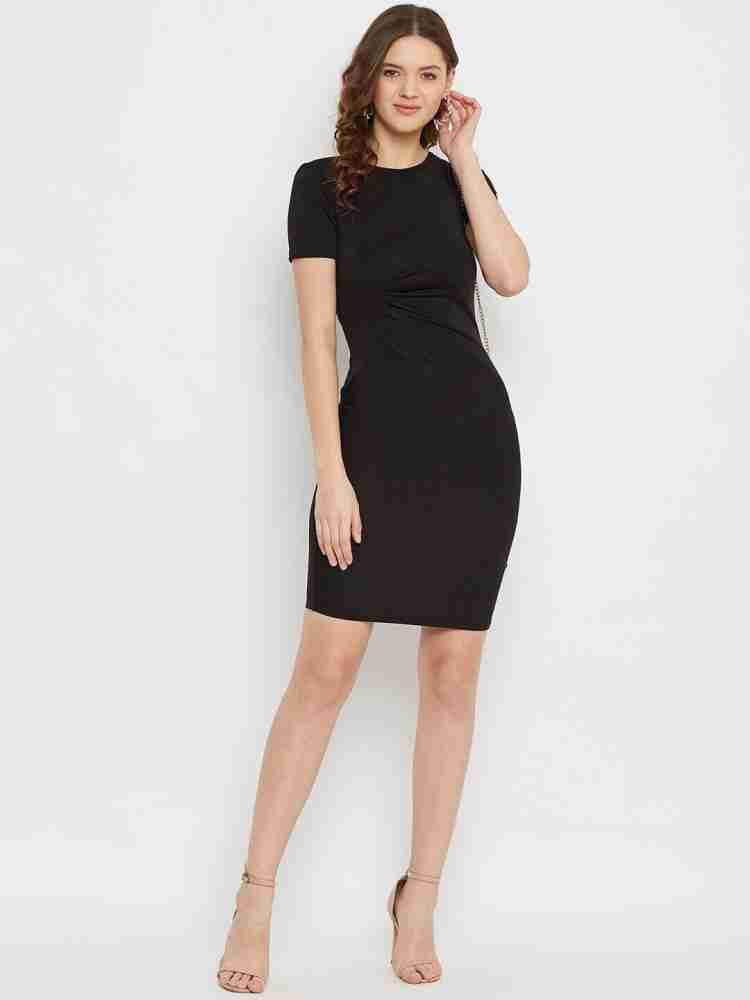 U&F Women Bodycon Black Dress - Buy U&F Women Bodycon Black Dress Online at  Best Prices in India