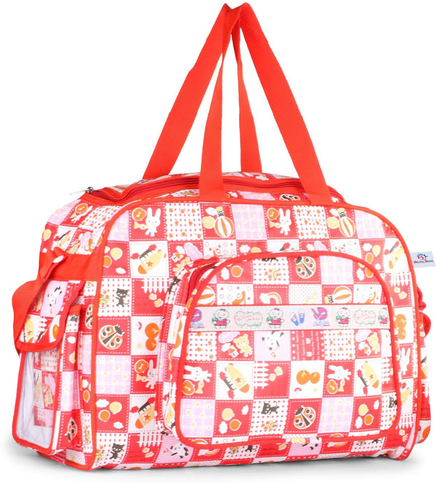 Heart Home Expandable Cartoon Printed Kids Overnighter Duffel Bags for Boys Girls Weekend Bag For Kids Carry On Size Ideal for School Practice or Overnight Travel Pink HS 38 HEARTH21043 Duffel Withou...
