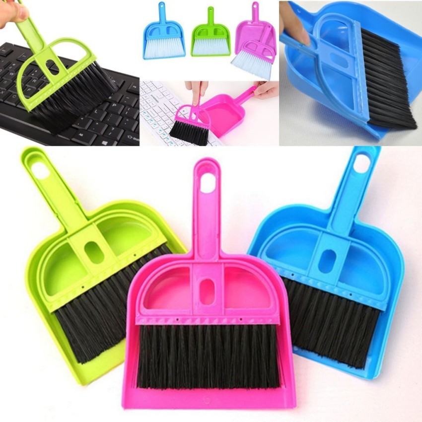 cobee Small Broom and Dustpan Cleaning Set, Mini Whisk Dustpan and