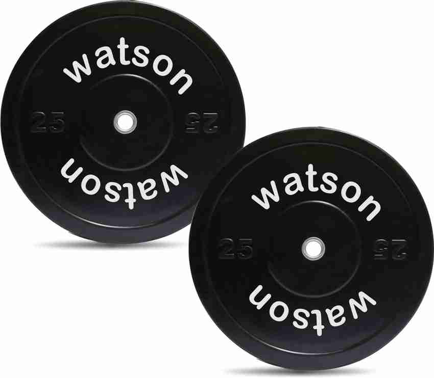 Watson Bumper Plates with 2 Inch Metal Insert Weights for Home Gym Workouts 25kg Pair Black Weight Plate Buy Watson Bumper Plates with 2 Inch Metal Insert Weights for Home Gym