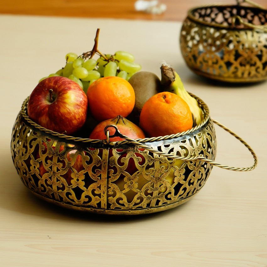 Discount ARA Puja Basket Flower Basket Fruit basket Home Decor Items Home Decoration Gifts Iron Fruit Vegetable Basket Price in India Buy Discount ARA Puja Basket Flower Basket Fruit basket Home De...