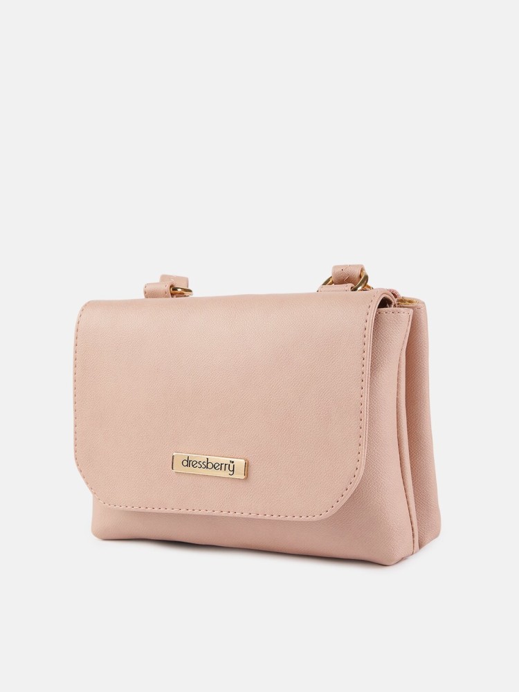 Dressberry pink 2024 solid shoulder bag