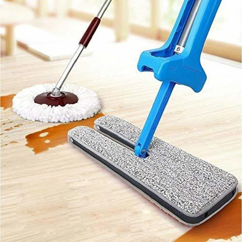 Double Sided Microfiber Flip Mop W/ Adjustable Telescopic Handle +