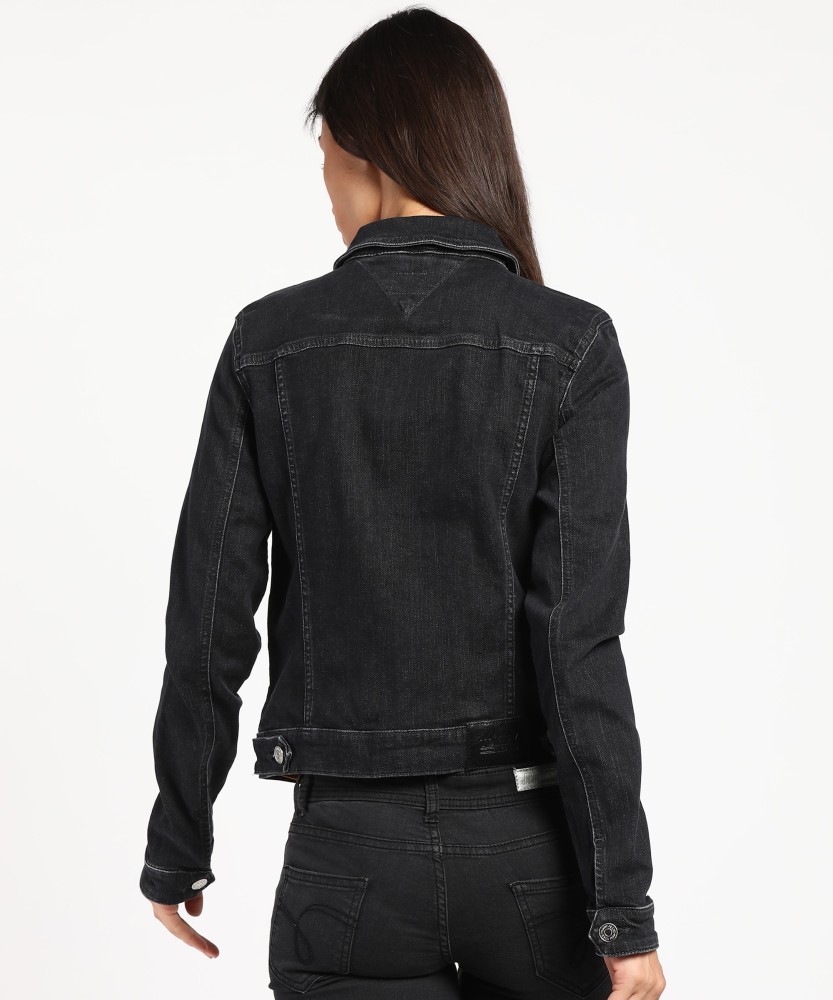 Tommy hilfiger cheap black denim jacket