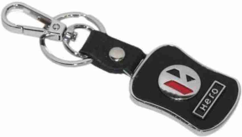 Gohaps HERO Premium Leather Key Ring For Cars And Bikes All Brands