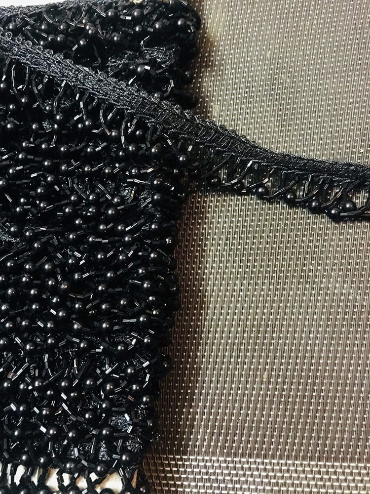 5 Yards Long Lace Fabric in 4 Colors. 60 Inches Wide Warm Home Designs Color: Black