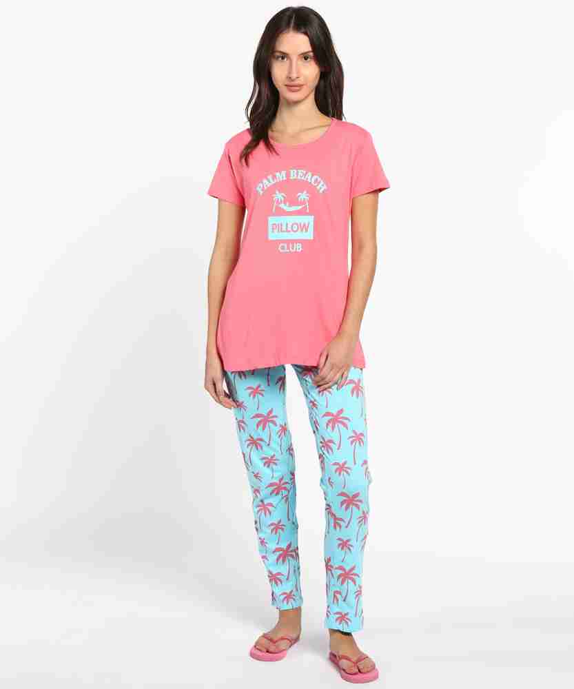 RUPAFORHER Women Printed Multicolor Top Pyjama Set Price in