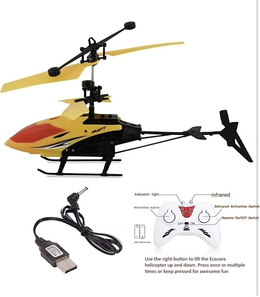 Rc helicopter store on off switch