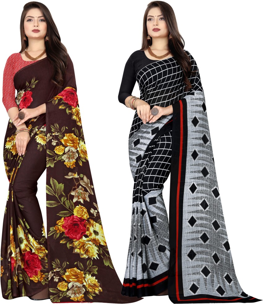 Buy Crepe Saree Online at Low Prices in India - Snapdeal
