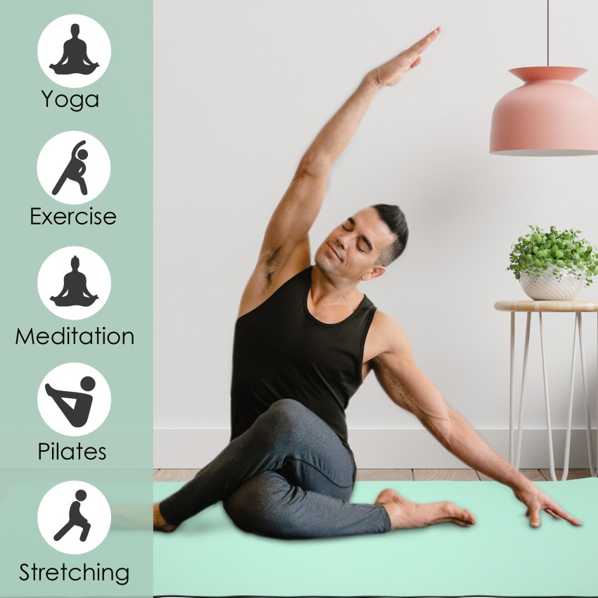 Eco Friendly TPE Material, Non Slip Exercise Meditation Yoga Mat