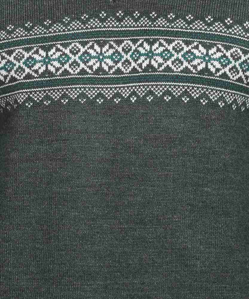 DUKE Self Design V Neck Casual Men Green Sweater Buy DUKE Self