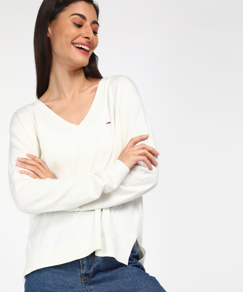 tommy hilfiger women's white sweater