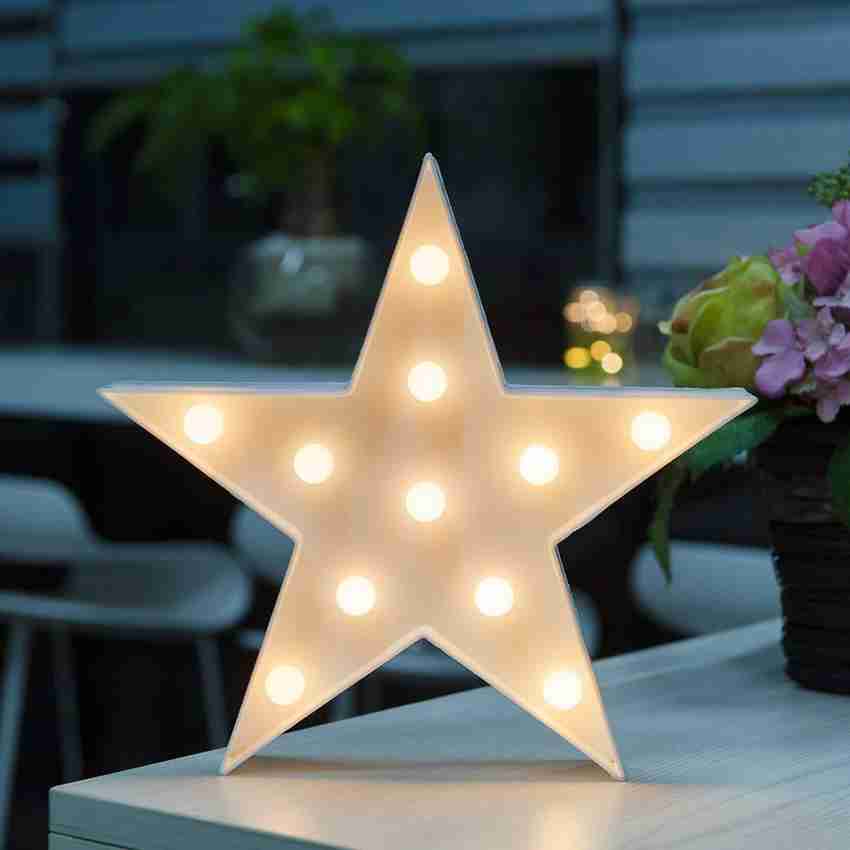 KCE Star Shape LED Marque Special Light Star White Table Lamp