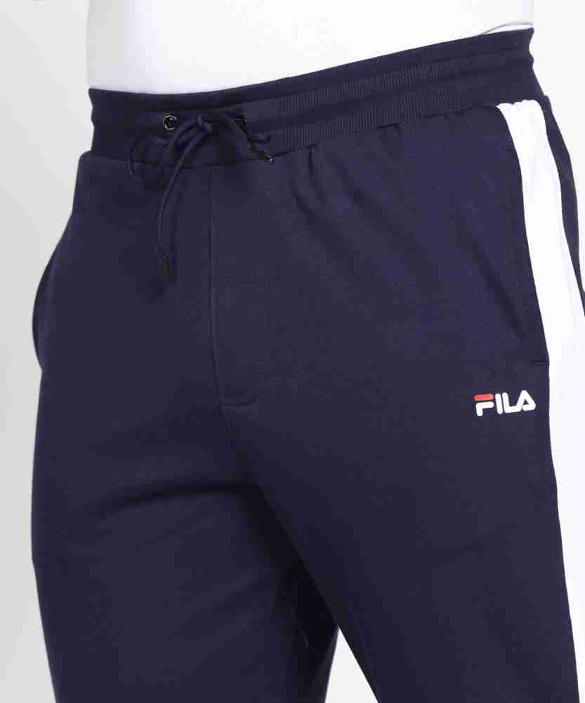 FILA Solid Men Blue Track Pants - Buy FILA Solid Men Blue Track Pants  Online at Best Prices in India