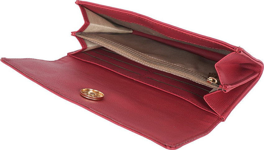Baggit Women Red Artificial Leather Wallet RED Price in India